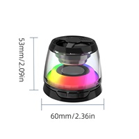 Haut-parleurs sans fil portables Hi Fi couleur lampe ambiante RVB avec chargeur sans fil magnétique haut-parleur stéréo de téléphone rechargeable extérieur