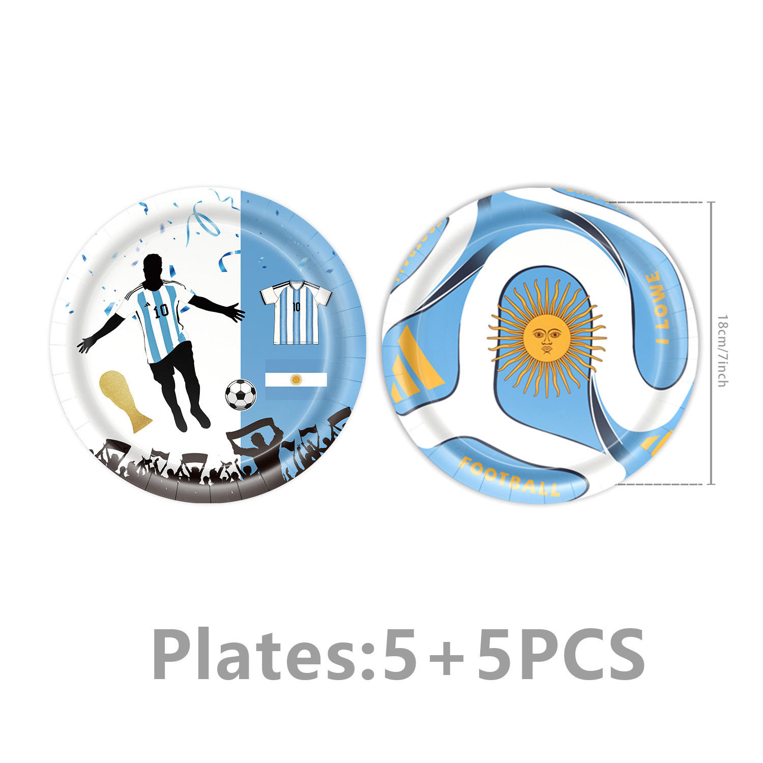 7 pulgadas 10 piezas-copa del mundo messi