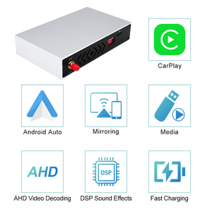 กล่องถอดรหัสเครื่องเล่นเสียงในรถยนต์ HFmidia Wireless CarPlay Android Auto สำหรับรถยนต์เมอร์เซเดสเบนซ์ ซีรีส์ S W221 ซีรีส์ CL ปี 2006-2009 NTG3.0 - Product Image 6