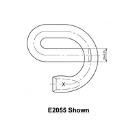Clip de rail E2055 en acier à ressort, fixations de rail compatibles Pandrol