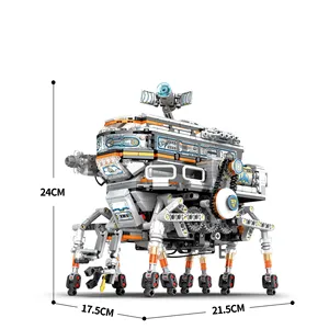 Reobrix 99003 Space science fiction series Science Station Engine RC Education Toys Building Blocks Set