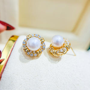 ถาดใส่ต่างหูเงินแท้ S925 สำหรับงาน DIY ประดับมุก พร้อมลูกปัดทรงกลมขนาด 7-9 มม. ต่างหูแฟชั่นแบบติดหู รุ่น 22099 - Product Image 3