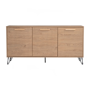 Industrial Oak Colour SAMOS 1.49M <b>Sideboard</b> Metal Legs Large Buffet Cabinet for Dining Room <b>Storage</b> and Living Room Credenza - Product Image 3