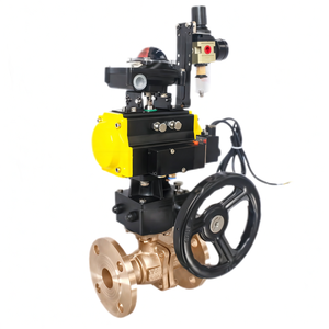 Vente de liquidation B2B COVNA, vanne à bille à bride pour retour d'air de printemps, vanne à bille en acier inoxydable avec positionneur 4-20 mA et volant manuel - Product Image 3