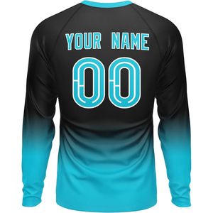 Camiseta de Béisbol Personalizada con Degradado, Manga Larga, Sublimada, Absorbente de Humedad, Uniforme Deportivo Unisex - Product Image 2