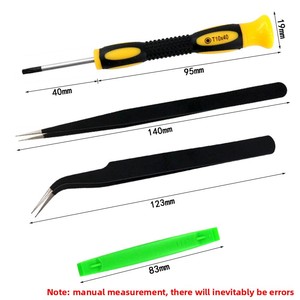 XIXI DIY Chrome Finish 45 embouts <span class=keywords><strong>Torx</strong></span> en acier, tournevis, kit d'outils de réparation de téléphone portable, poignée en plastique pour <span class=keywords><strong>PS4</strong></span>, téléphone Apple, ordinateur portable - Product Image 4