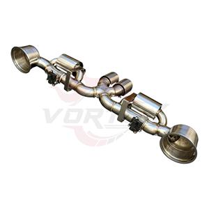Système d'échappement Catback Vortex Flagship SS304 à soupapes avec doubles sorties pour Porsche 911 992 GT3 4.0L 2022-2025 – Forte demande, Meilleure vente - Product Image 3