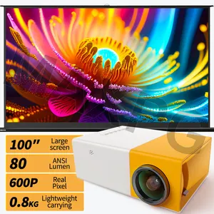 2023 Novo YG300 Projetor Inteligente Quad Core Android 9.0 5G WIFI LED 4K Vídeo Full HD 720P LED mini projetor