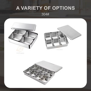 YITIAN, caja de condimentos japoneses de acero inoxidable 304, caja de condimentos para <span class=keywords><strong>restaurante</strong></span>, conjunto combinado de múltiples compartimentos - Product Image 4