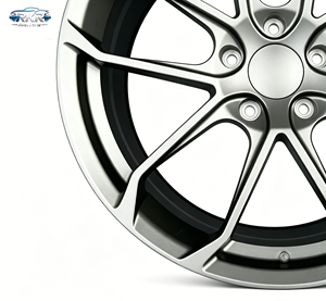 Roues en acier inoxydable RKR 5x114.3, finition Gun Metal, design croisé, légères, pour véhicules de course et utilitaires, conduite stable, ensemble complet - Product Image 4