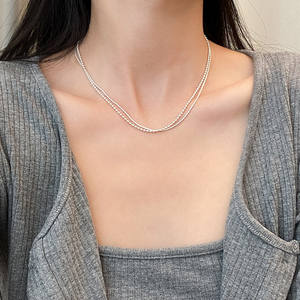 Collar de Plata de Ley S925 con Gato Blanco de Moda y Perla Irregular, Accesorio de Cuello Dulce y Personalizado, Y01098 - Product Image 2