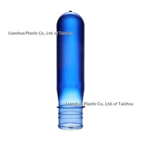 55-Port Blaue PET-Vorformrohre für Wasserspender-Eimer, Fünf-Gallonen-Flaschen-Crimpring-Stützring