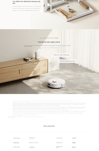 หุ่นยนต์ทำความสะอาดบ้าน <span class=keywords><strong>Xiaomi</strong></span> Enhanced Home Cleaner รุ่น <span class=keywords><strong>3C</strong></span> แบบเปียกและแห้ง ฉลาด วางแผนการกวาด ถู ดูดฝุ่น ทำความสะอาดพื้นผิวได้หลากหลาย ผ่านแอป Mihome ด้วย WiFi - Product Image 4