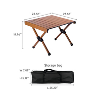 Table de camping pliable légère en aluminium, ultra-légère, avec dessus enroulable, mobilier d'extérieur moderne, imperméable