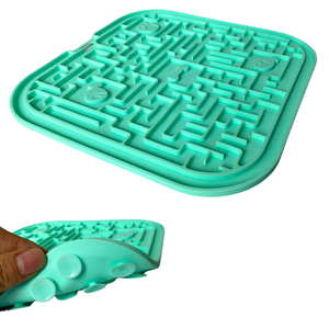 Tapis à lécher carré en silicone pour animaux de compagnie, assiette d'alimentation pour animaux, assiette à alimentation lente - Product Image 4