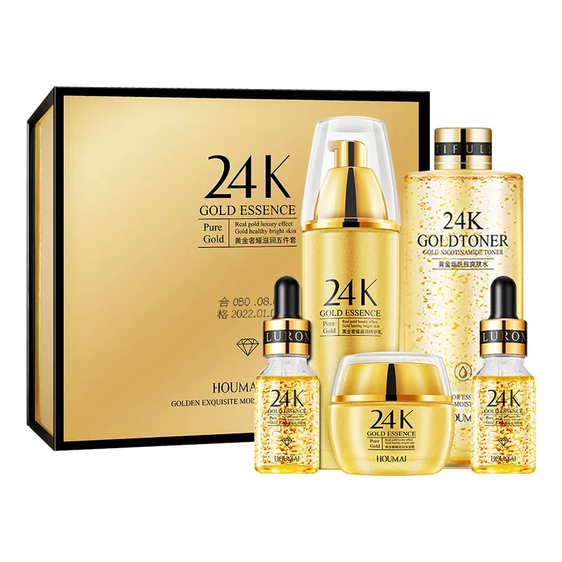 Beauty Product Snail 24k Gold Skin Care Whitening Cream Set Anti Aging Brightening Skin Care Set