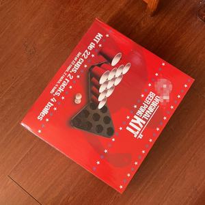 מפעל מחיר 2 באר פונג מדפי 4 כדורי 22 כוסות beerpong ערכת - Product Image 6