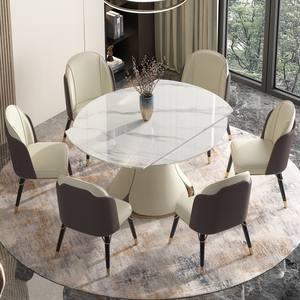 Tavolo da Pranzo Rotondo Regolabile Durevole in Offerta, Set da 6 Posti con Superficie Premium e Base Elegante, Arredamento Moderno per Sala da Pranzo - Product Image 2
