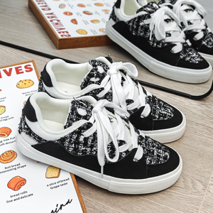 Men's Casual <b>Canvas</b> Shoes Men's Black and White <b>Canvas</b> Shoes Patchwork Casual Skateboarding Shoes Sports Shoes - Product Image 5