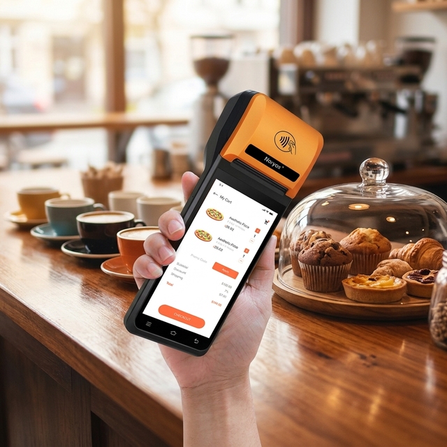 Portable Smart POS 5.5" Cash Register Screen Bluetooth Enabled Android 13 Offline Mode Receipt Printer 3GB/32GB 3000mAh Battery