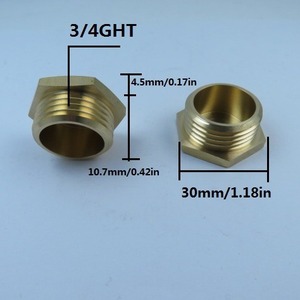Brass Garden Hose End Caps 3/4 Inch Male Threaded Durable Pipe Plugs For Outdoor Water Connectors - Product Image 2