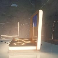 Support d'affichage en acrylique personnalisé avec éclairage LED pour instruments de beauté, cosmétiques, écouteurs, avec écran LCD de 8 pouces