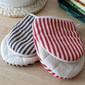 Gants de cuisine résistants à la chaleur, mitaines de four rayées antidérapantes en coton, lavables, pour la manipulation de vaisselle, bols et plateaux, <span class=keywords><strong>DanYa</strong></span> - Product Image 1