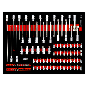 258pcs Heavy Duty Iron Tool Trolley Seven-Drawer Lockable Red Steel for Auto Repair Workshop Customizable OEM Support GL3387-1+D - Product Image 4
