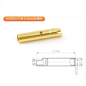 Ensemble de connecteurs banane plaqués or Amass GC2011-F/M 2,0 mm, courant continu 15 A avec placage 7 μm pour moteur de précision et ESC - Product Image 3