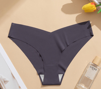 Tanga de seda helada para mujer, talla grande, transpirable, de secado rápido, con cintura en V, levantamiento de cadera, sin costuras, invisible, de nailon y algodón.