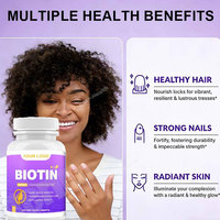 OEM 15000 Biotine 10000 Capsules Collagène Marque Privée Supplément Vitaminique 25000mcg Capsules de Collagène et Biotine pour la Croissance Capillaire