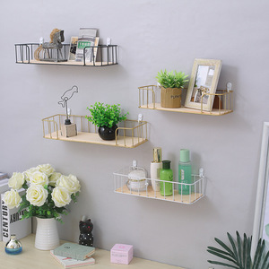 <b>Wall</b> <b>Mounted</b> Storage <b>Shelf</b> Rectangle Minimalist Design Hanging Basket For Dormitory Room Organization DS13459 - Product Image 4