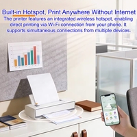 Imprimante portable à connexion rapide prête à l'emploi, mini imprimante à jet d'encre avec batterie rechargeable pour les tâches en déplacement