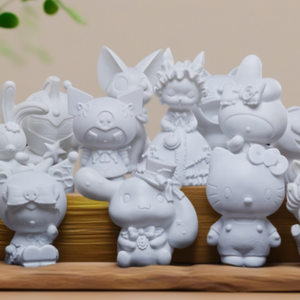 Hot Bán Vinyl PVC Chất Lỏng Gấu Anime DIY Vẽ Đồ Chơi Dễ Thương Trắng Hellokitty Con Số Đổ Sơn Chất Lỏng Mèo Với Con Heo Đất Ngân Hàng - Product Image 1