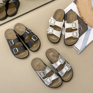Nuovo Design <span class=keywords><strong>Ciabatte</strong></span> <span class=keywords><strong>Estive</strong></span> da <span class=keywords><strong>Donna</strong></span> Personalizzate con Punta Aperta, Fibbia in Sughero Stile <span class=keywords><strong>Birkenstock</strong></span> e Suola Comoda - Product Image 4