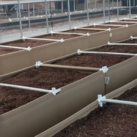 Tempat Tanam Hidroponik 4x40FT dari Kain Non-woven, Bernapas, Ramah Lingkungan, Tahan Lama, untuk Berkebun Sayuran di Rumah