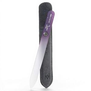 Lima de Uñas de Vidrio GERMANIKURE con Funda de Gamuza, Doble Cara, Grano Fino, para Manicura y Pedicura Profesional, Cuidado de Uñas, Regalo - Product Image 1