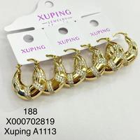 Joyas Xuping De Lujo, Aretes De Flores A La Moda Pequeños Y Bonitos, De Gran Venta, Chapados En Oro De 14K Para Mujer