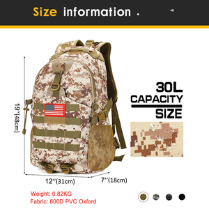 Mochila Táctica de Camuflaje de 40L, Mochila Escolar Pequeña para Adolescentes con Puerto de Carga USB - Product Image 2