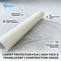 Film de protection pour tapis en HDPE transparent de qualité supérieure, auto-adhésif, moulé par soufflage, pour déménagement et construction