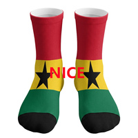 Chaussettes courtes pour adultes personnalisées avec drapeau du Ghana, chaussettes mi-mollet extensibles et douces pour la maison, le bureau, la salle de sport, la marche en plein air, cadeau