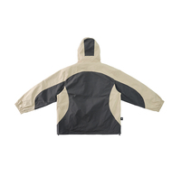 Coupe-vent d'hiver à motif de lettres vintage pour hommes Veste à capuche imperméable avec chapeau Sweat à capuche coupe-vent