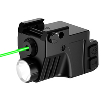 Lampe torche tactique verte réglable 10x 550 lumens avec laser, combo étanche, lumière LED stroboscopique, accessoires de chasse 500-1500m