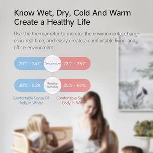 Écran LCD MIIIW Mini Thermomètre Hygromètre Horloge de Table S210 Moniteur pour <span class=keywords><strong>Xiaomi</strong></span> Youpin - Product Image 2