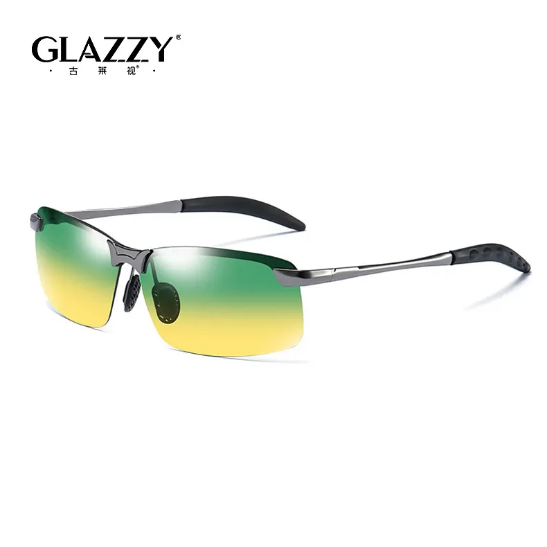 2024 поляризационные солнцезащитные очки ночного видения, спортивные солнцезащитные очки для вождения, металлические фотохромные солнцезащитные очки