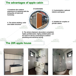 Casa Modular de 20, 30 y 40 pies <span class=keywords><strong>en</strong></span> <span class=keywords><strong>Alquiler</strong></span>, Venta Directa de Fábrica, Cabaña Tipo Apple para Vivir con Baño y Cocina, Lista para Habitar - Product Image 4