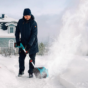 ONEVAN 2500W Déneigeuse électrique sans balais 250mm Balayeuse à <span class=keywords><strong>neige</strong></span> sans fil <span class=keywords><strong>Pelle</strong></span> à <span class=keywords><strong>neige</strong></span> Nettoyage de la rue Cour pour <span class=keywords><strong>batterie</strong></span> 18V - Product Image 2