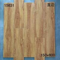 Carreaux de sol de salle de bain rustiques antibactériens et antidérapants en bois de chêne jaune foncé, design grain de bois, 150x800mm