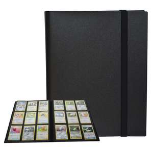 432 Side Loading Leather Trading <b>Card</b> Binder with Strap Durable Eco-Friendly Portable Premium 9 Pocket PP <b>Card</b> Collection <b>Folder</b> - Product Image 1