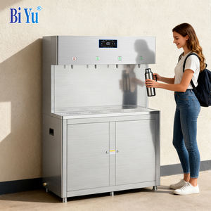 Ticari Paslanmaz Çelik Dikey Sıcak ve Soğuk Su Sebili, Doğrudan İçilebilir ve Kamu İçme Suyu için Su Arıtma Özellikli - Product Image 6